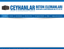 Tablet Screenshot of ceyhanlarbeton.com
